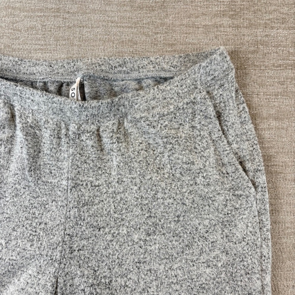 Soma Lounge Pants Womens S Gray Wide Leg Elastic Waist Pockets NWOT Loungewear